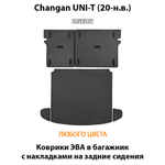 Коврики ЭВА в багажник с накладками на задние сидения для Changan UNI-T (20-н.в.)