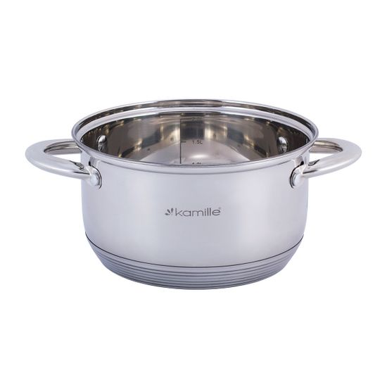 Кастрюля 2,4 л. из нержавеющей стали Kamille KM-5772