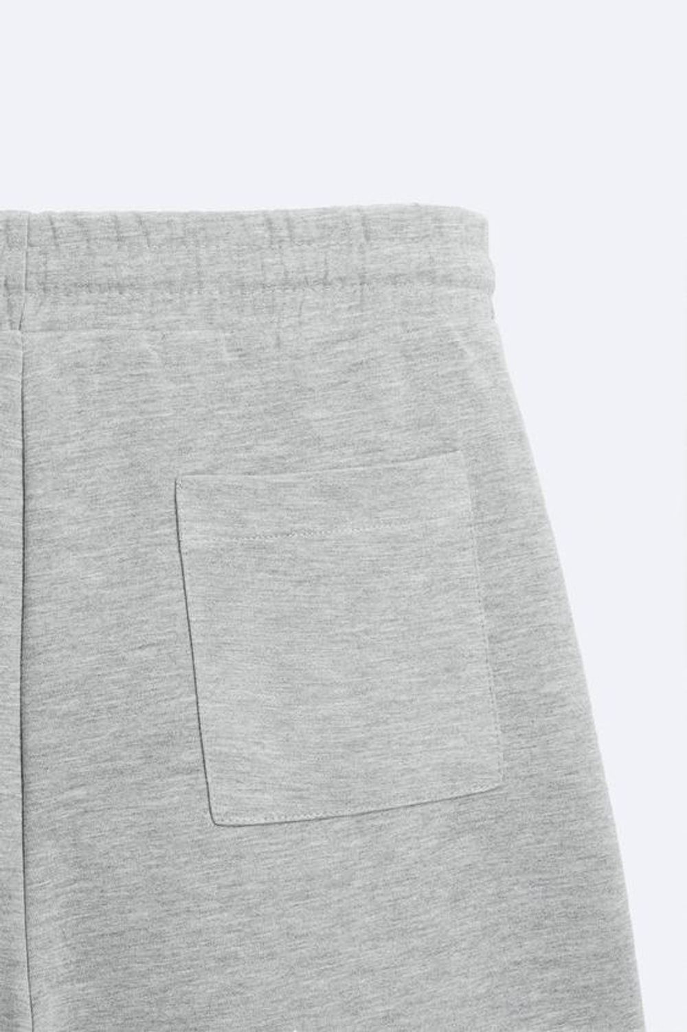 ZARA ШОРТЫ-ДЖОГГЕРЫ ИЗ ПЛОТНОЙ ТКАНИ, СЕРЫЙ С МЕЛАНЖЕВЫМ ЭФФЕКТОМ