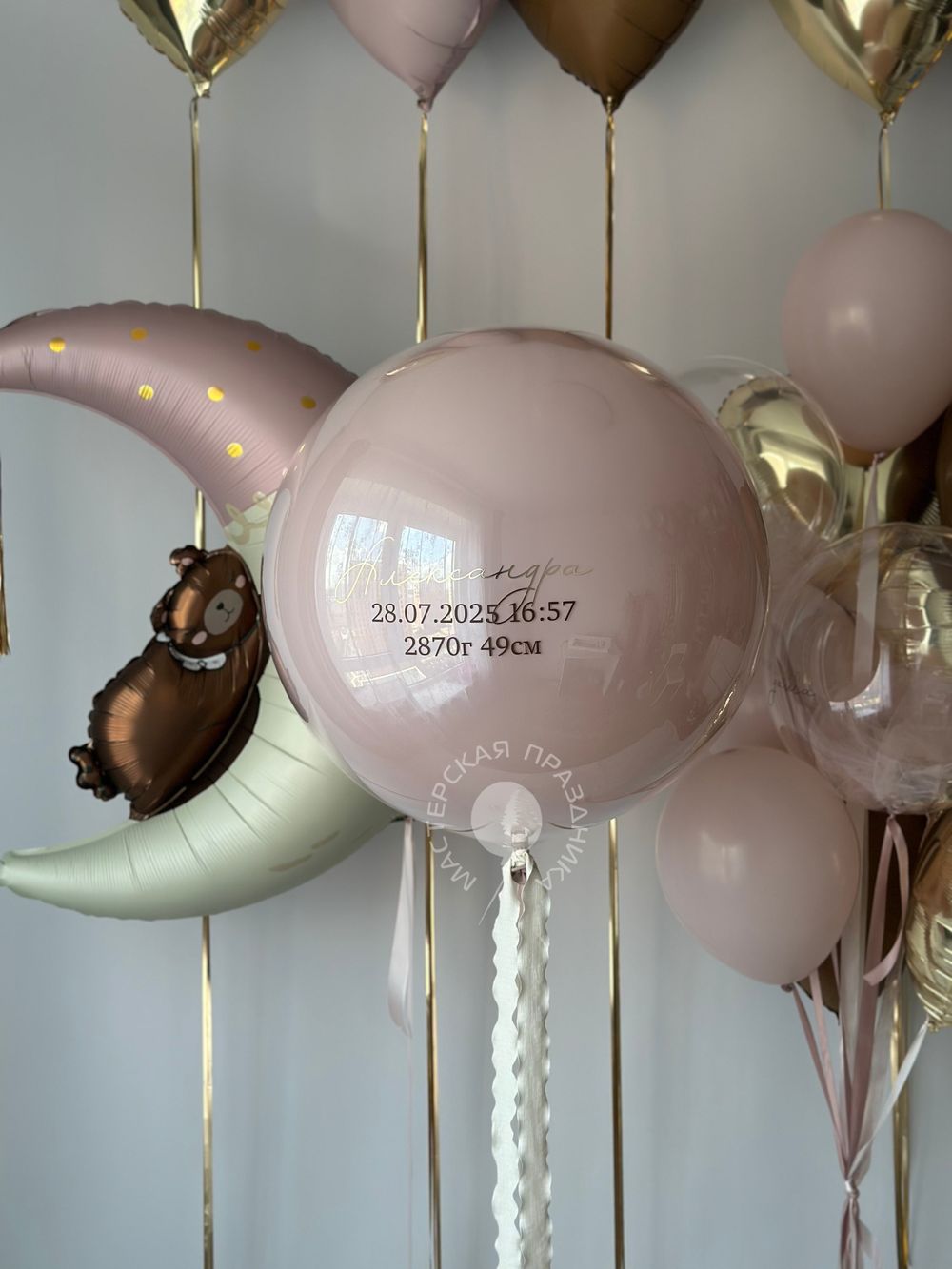 Воздушные шары на выписку для девочки №8766  Изображение3