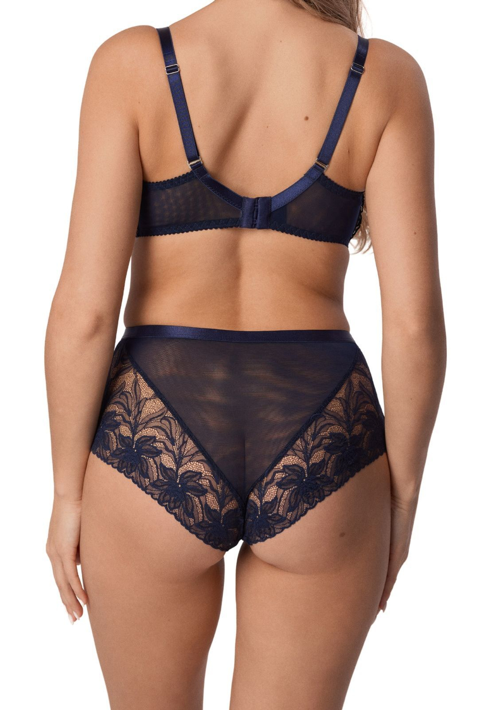 Трусики-слипы Simone с завышенной линией талии (Размер: L) (Цвет: темно-синий)