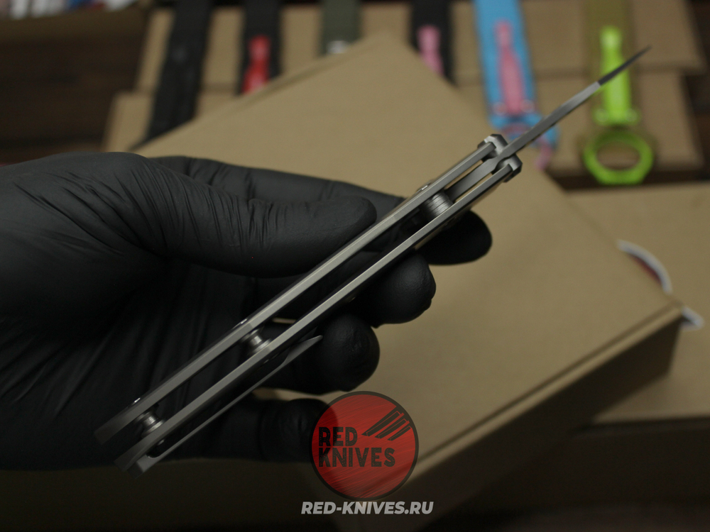 Нож Borka Blades Custom STITCH - рукоять титан, сухарь, ограниччитель
