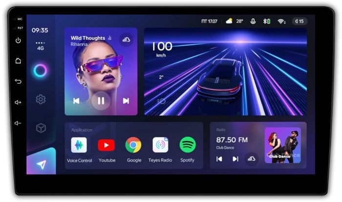 Магнитола для 9" рамки - Teyes CC3L 9"IPS на Android 10, CarPlay, 4G SIM-слот