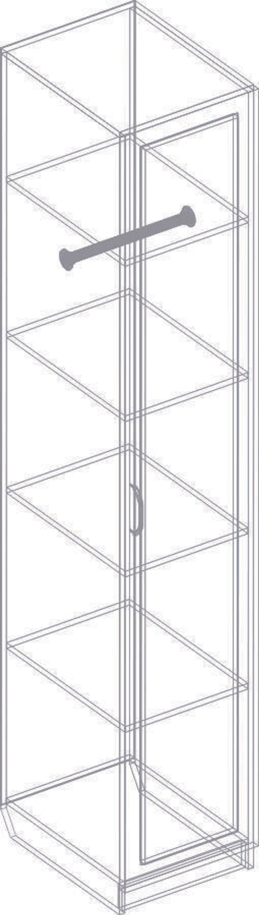 Шкаф-пенал 1 ств. с полками "Филадельфия" ГФ-02 левый