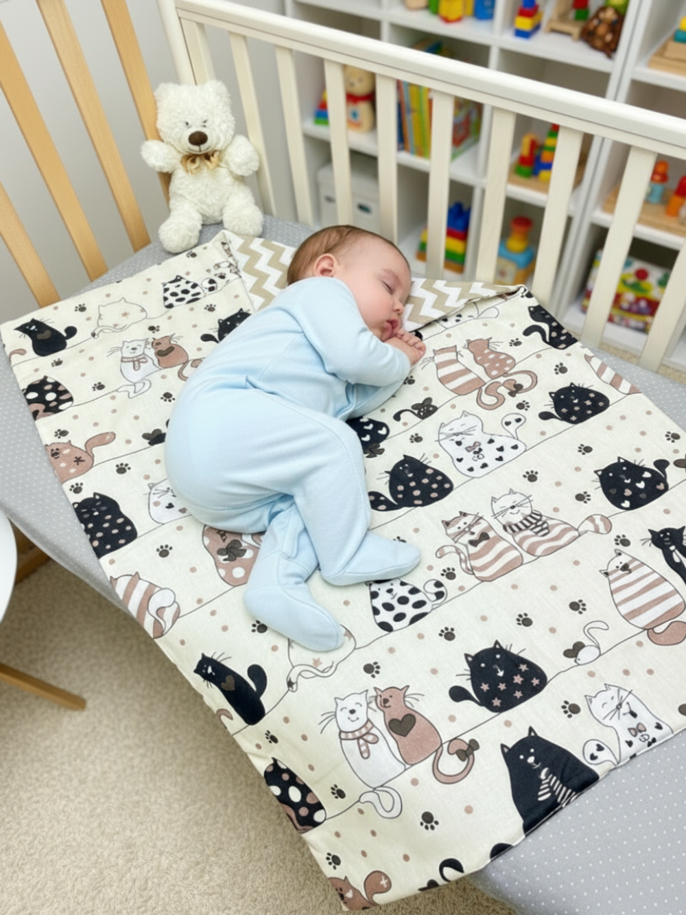 Одеяло тонкое Коты