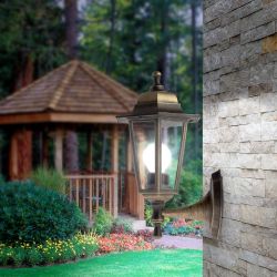 Садово-парковый светильник ЭРА НБУ 06-60-001 бронза 6 гранный настенный IP44 Е27 max60Вт | Садово-парковые светильники