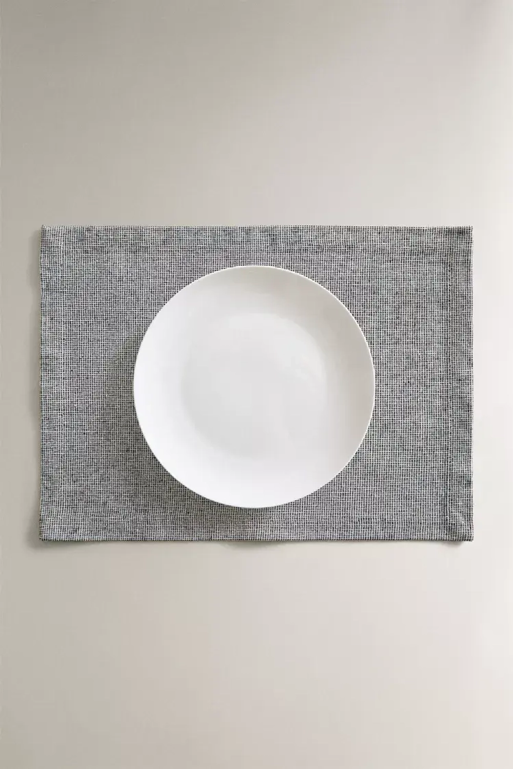 ZARA HOME ХЛОПКОВАЯ САЛФЕТКА В КЛЕТКУ, ЧЕРНЫЙ/БЕЛЫЙ