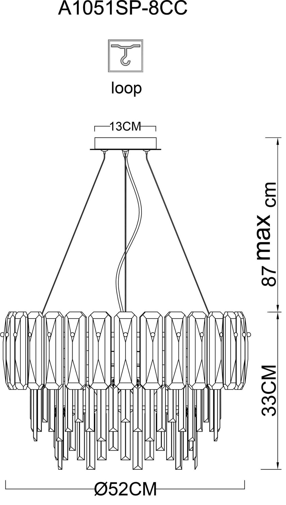 Подвесная люстра Arte Lamp