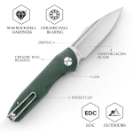 Складной туристический нож TRIVISA Antliae-03G клинок 14C28N рукоять G10 (черный-черный)