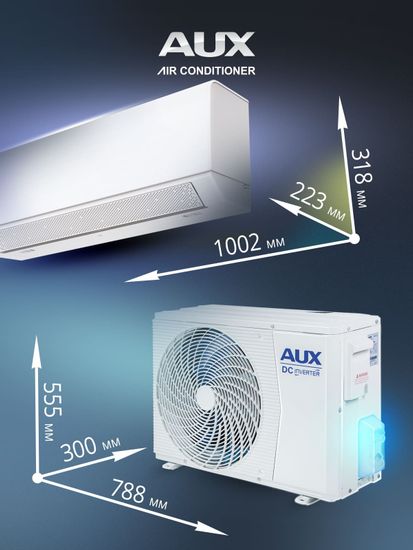 Настенная сплит-система AUX ASW-H24A4/BA-R2DI + AS-H24A4/BA-R2DI, белый