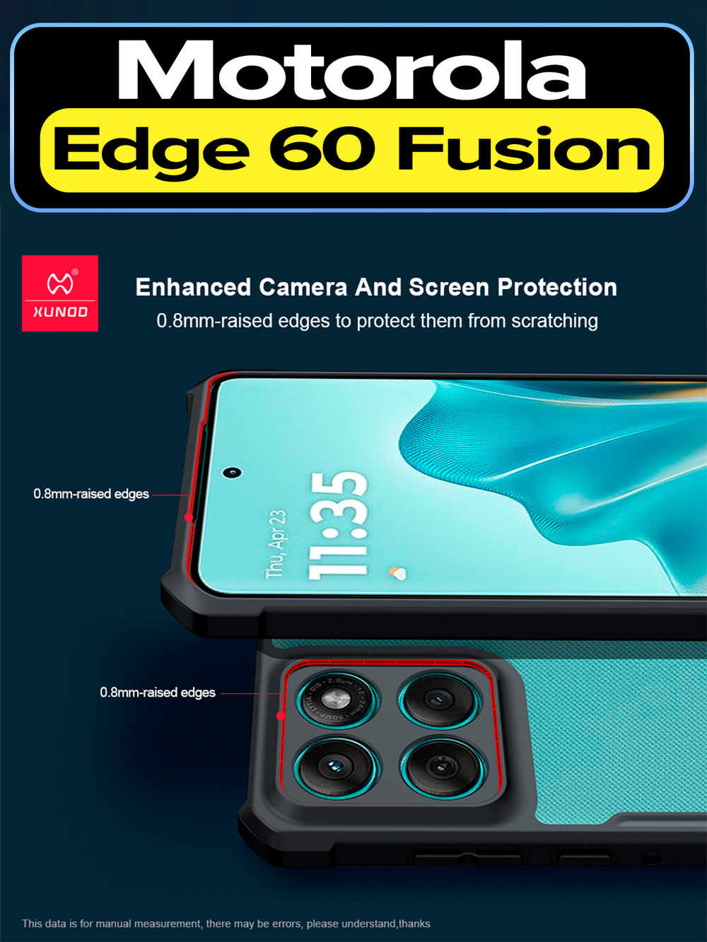 Чехол на Motorola Edge 60 Fusion противоударный с усиленными углами XUNDD
