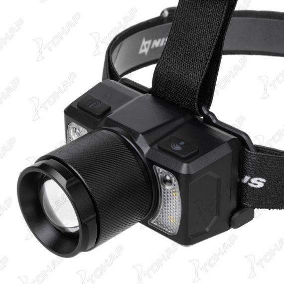 Фонарь налобный сенсорный 800 LM, IP43, USB (N-FN-HL25) NISUS