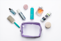 Notino Travel Collection Extra Large Clear Organizer - Прозрачная косметичка XL Purple 27,5x20x12,5 cm, 1 szt.