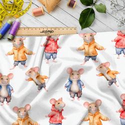 Ткань премиум Оксфорд 600D игривые мыши