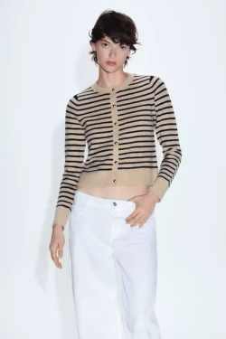 ZARA КАРДИГАН В ПОЛОСКУ, ПОЛОСКИ