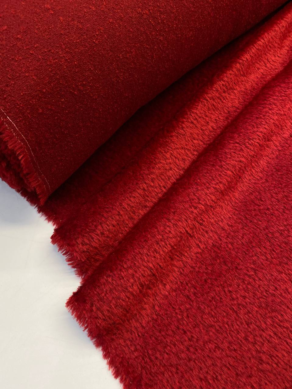Альпака с шерстью пальтовая Max Mara брусничная