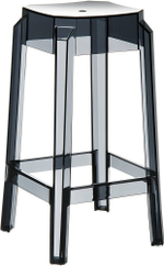 Табурет прозрачный полубарный Siesta Contract Fox 65, черный