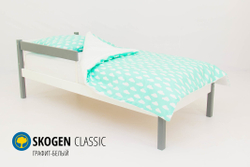 Детская кровать тахта с бортиком Бельмарко Svogen графит белый