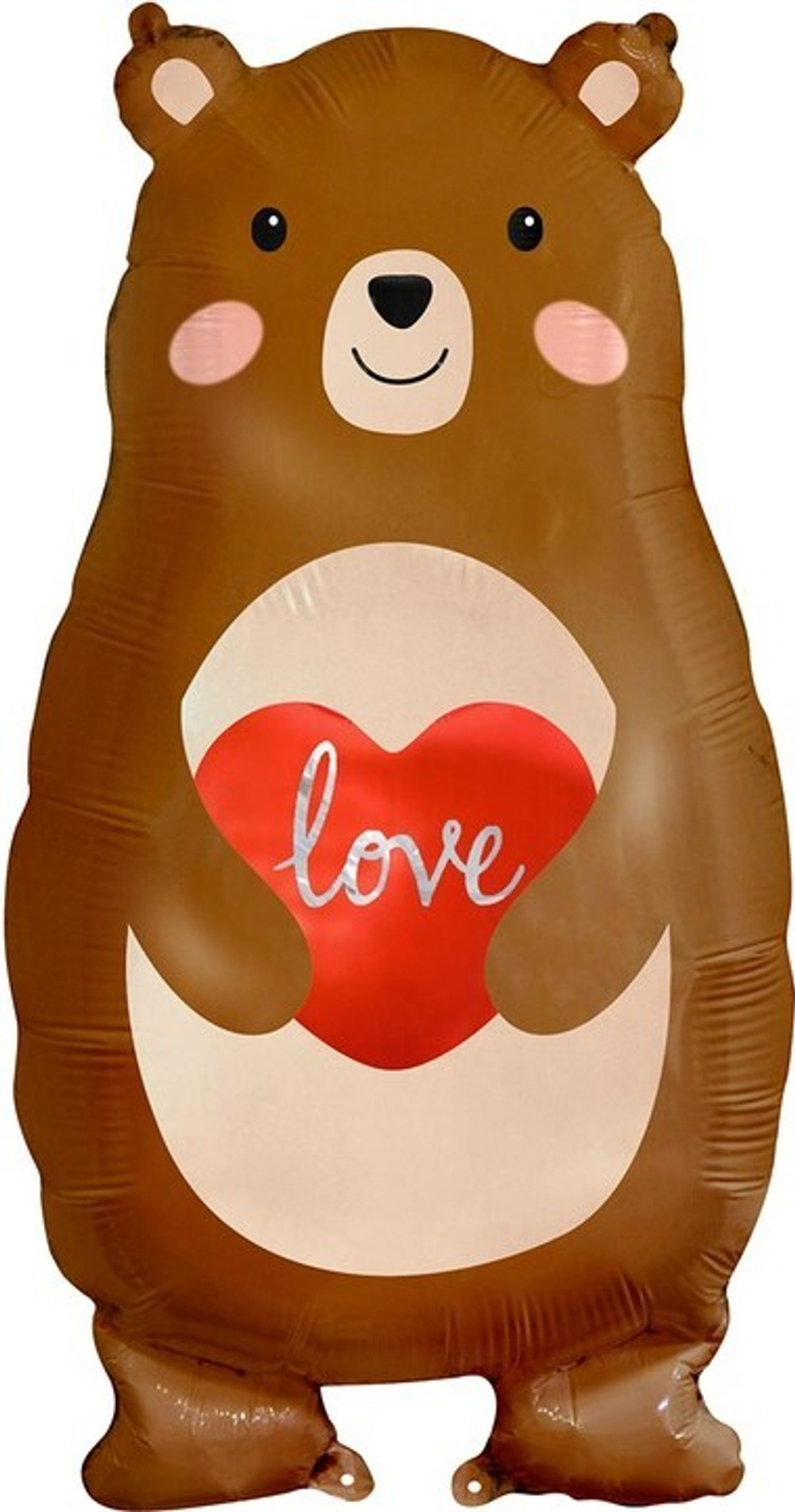 Шар (31" 79 см) Фигура, Мишка с сердцем,