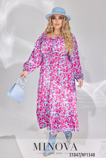 Платье 1540-малиновый Minova Фото 2