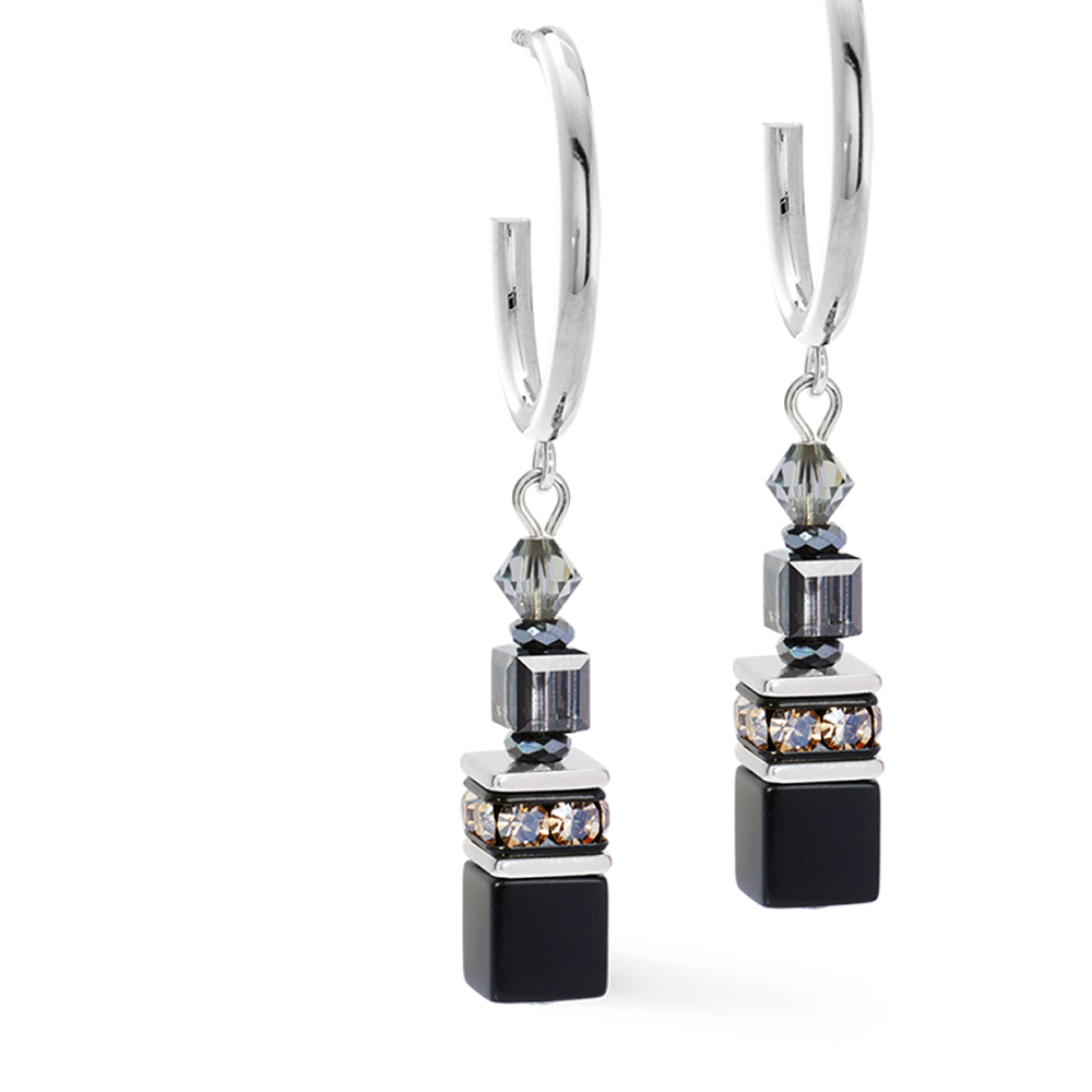 Серьги Coeur de Lion Black-Silver 3021/21-1317
