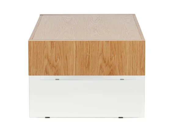 Журнальный стол с ящиками Somerset 127x60 см, шпон дуба, стеклянные ножки