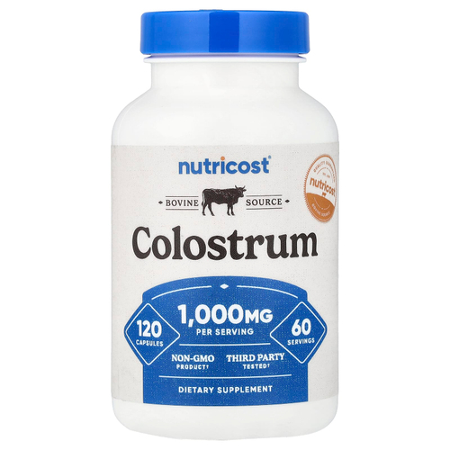 Nutricost, Молозиво, 120 капсул (500 мг на капсулу)