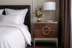 Тумба прикроватная Garda Decor шпон 2 ящика 60*60*40 см