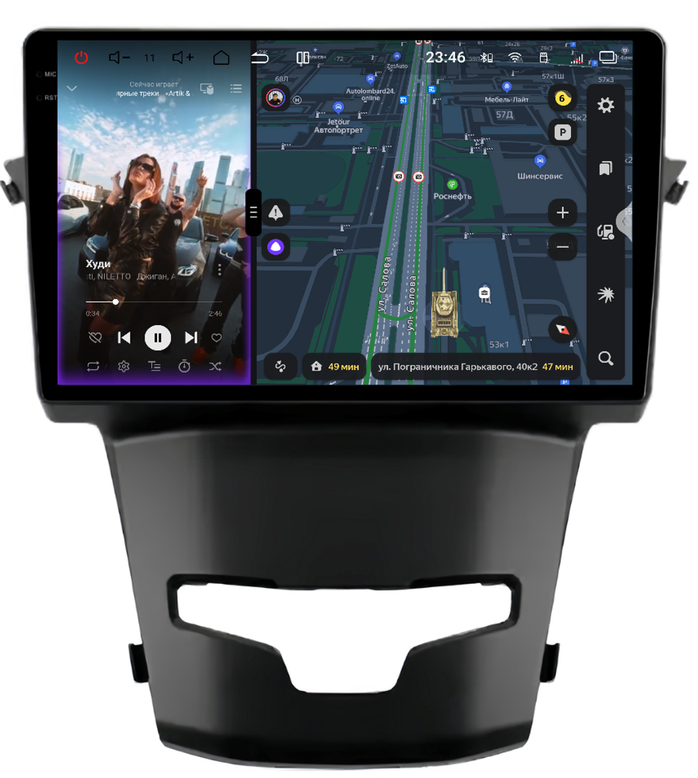 Магнитола для SsangYong Actyon II 2013-2021 - Redpower 85096 PRO/PROmax ТОП звук, 2K QLED, Android 14, CarPlay, 4G SIM-слот