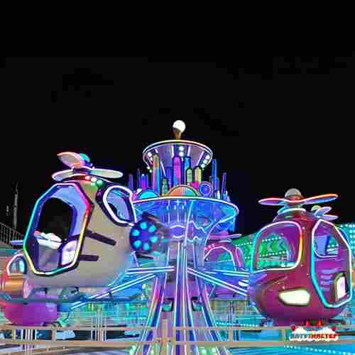 Электрическая Аттракцион карусель «Вертолётная прогулка», 5,5×5,5×3 м