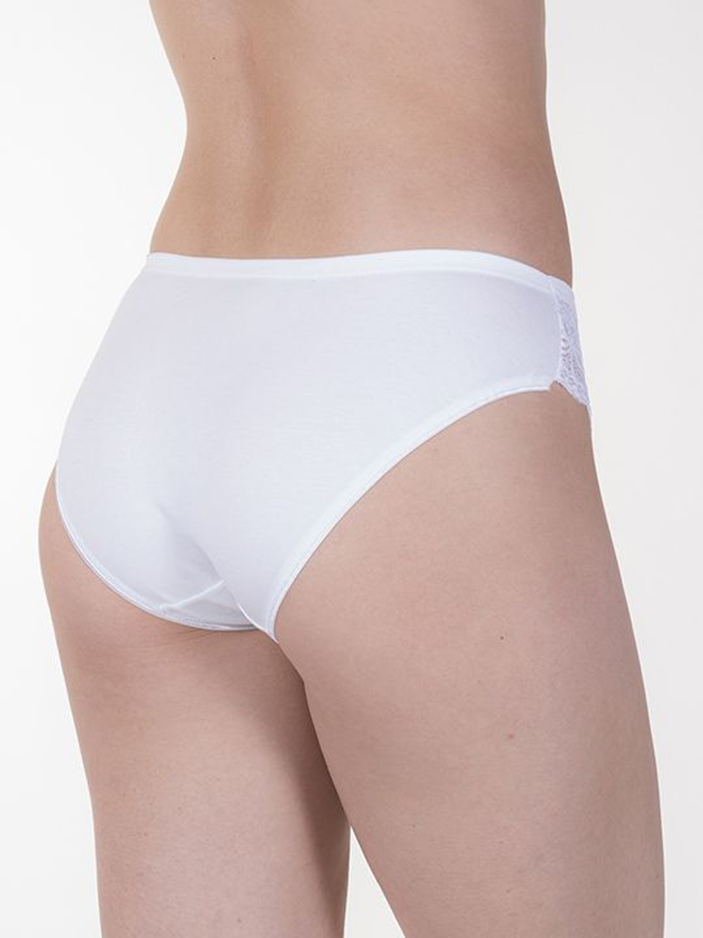 Женские трусики средней посадки из хлопка и кружевного полотна (Размер: XXL) (Цвет: грязно-розовый)