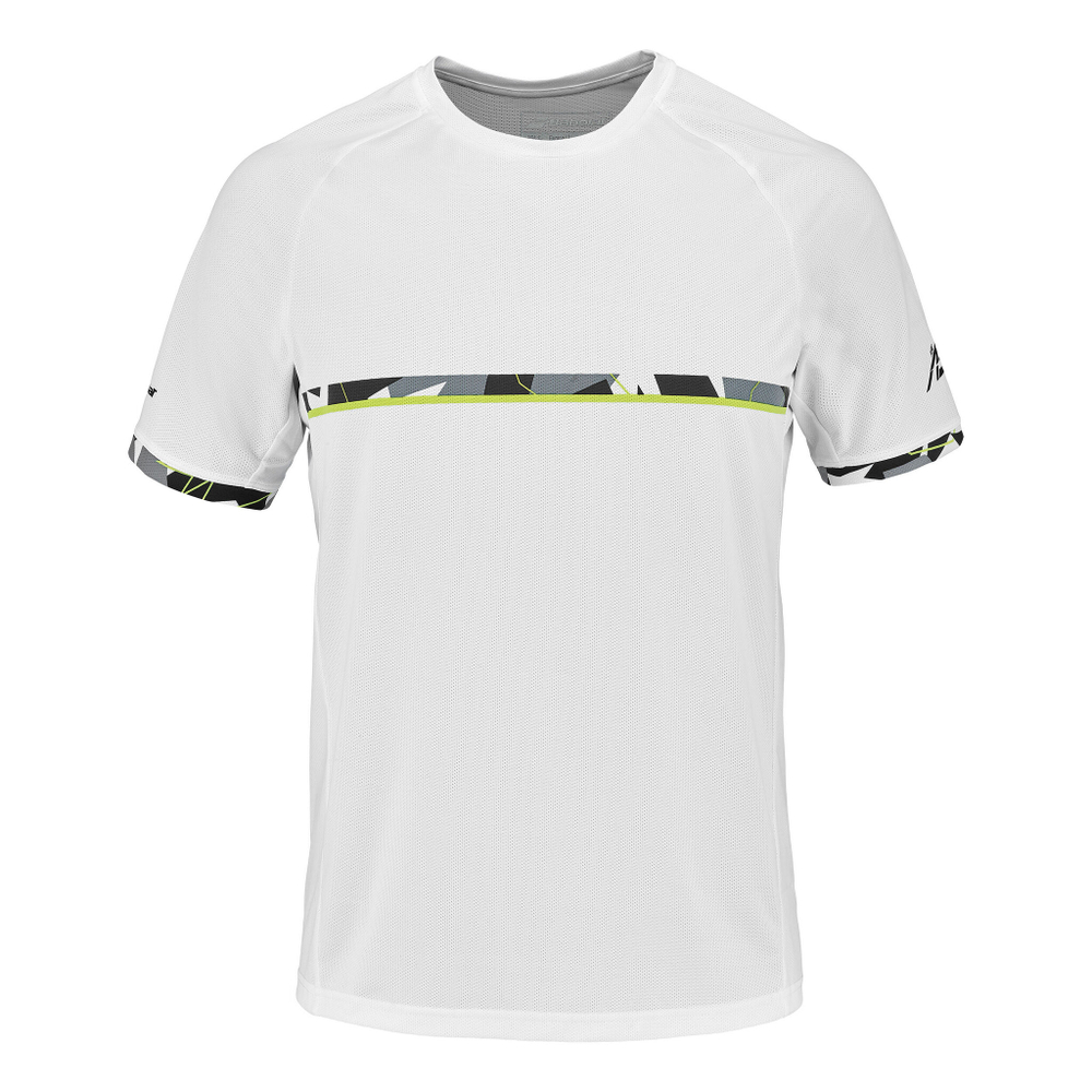 Мужское теннисное поло Babolat Aero Crew T-Shirt Men - White