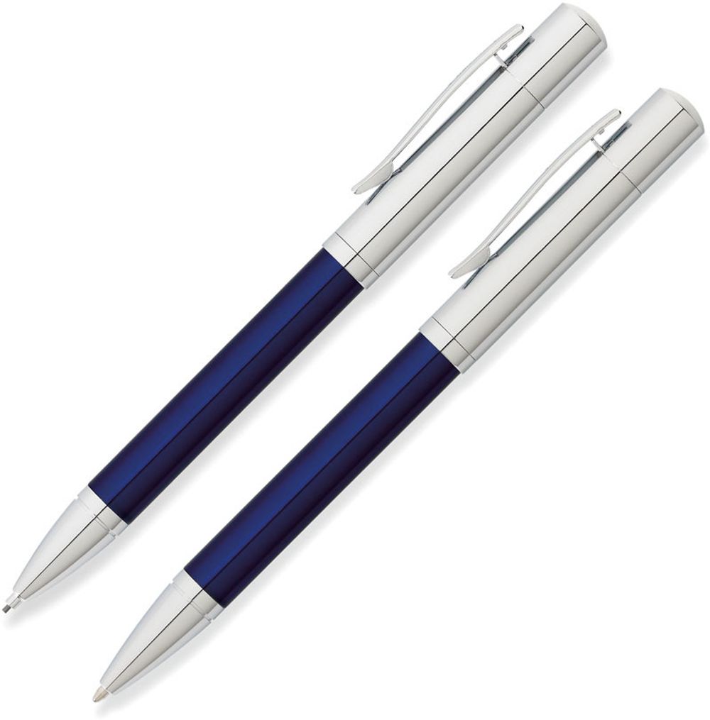 Набор Franklin Covey Greenwich Blue/Chrome шарик и карандаш 0.9мм в футляре (FC0021-3)