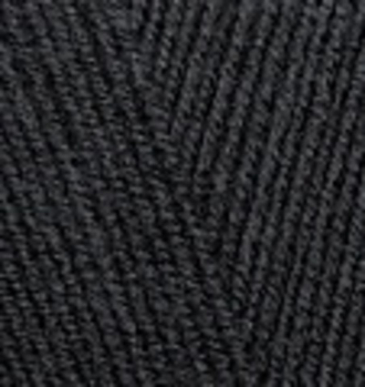 ALIZE "LANAGOLD FINE", 49% Шерсть, 51% Акрил, 100 гр, 390 м, 60 чёрный