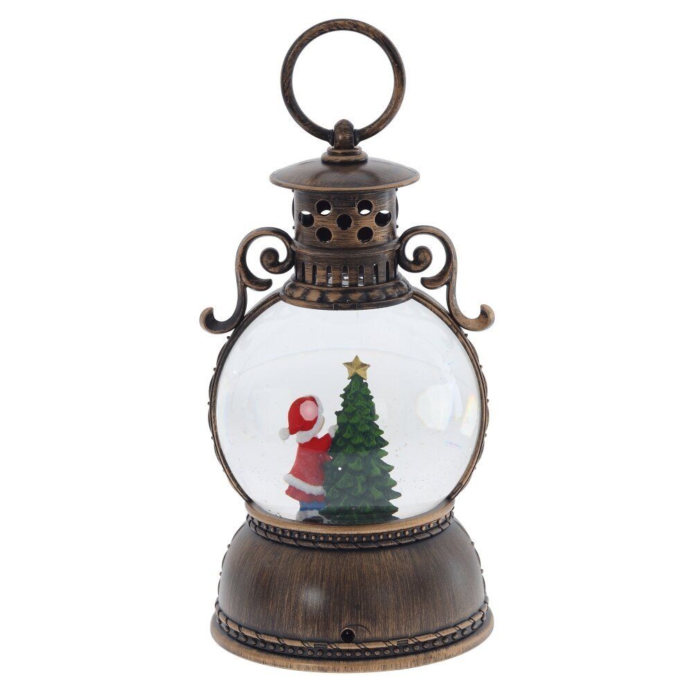 GAEM Изделие декоративное "Фонарь" (подсветка, муз, вьюга, 3хААА, н/п + USB), D 10 см, L11 W11 H24 см