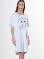 Сорочка оверсайз с киской (Размер: XL) (Цвет: серый)