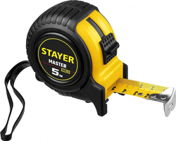 Рулетка Stayer MASTER 5м / 19мм в ударостойком обрезиненном корпусе 34025-05_z01