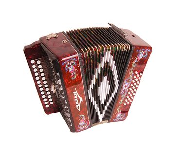 S5XLY-A-RD Гармонь "Чайка 314" 25х25-III-2, красная, Шуйская гармонь