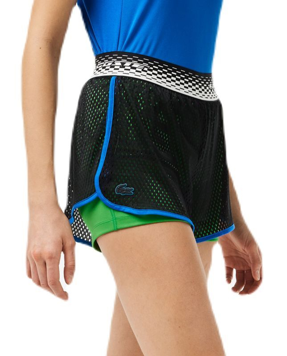 Женские Шорты теннисные Lacoste Tennis Shorts With Built-In Undershorts - black