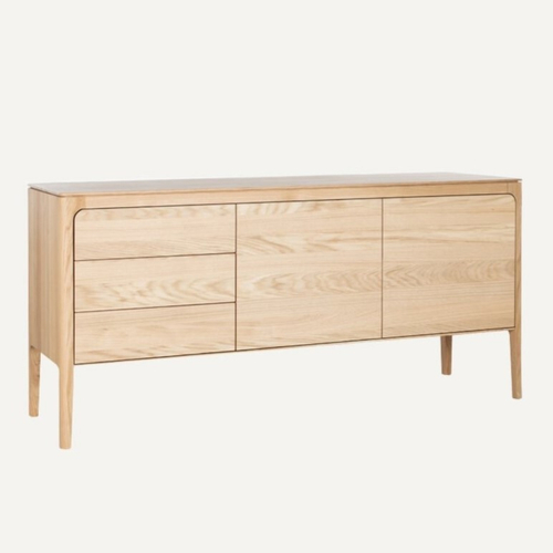 Тумба из массива и шпона дуба - 3 отсека - ZIGGY