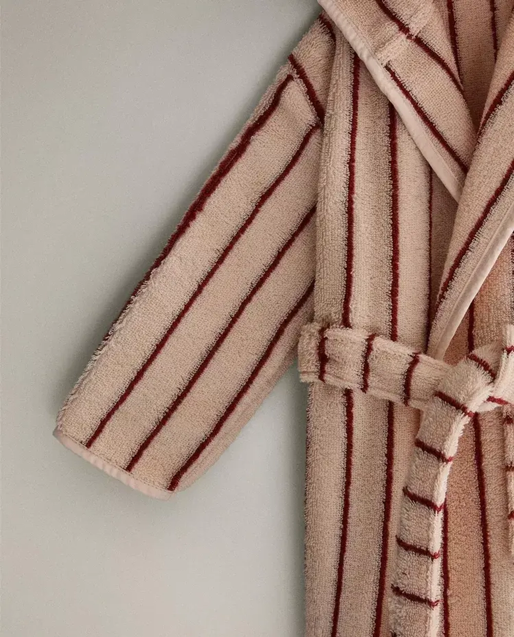 ZARA HOME ДЕТСКИЙ БАННЫЙ ХАЛАТ В ПОЛОСКУ, РОЗОВЫЙ