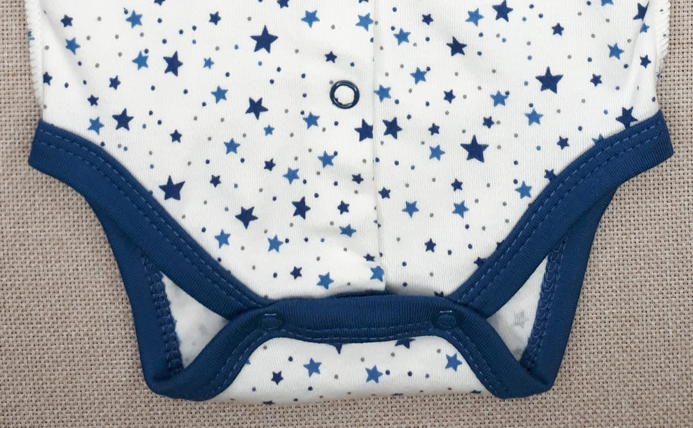 Боди МИШКА И ЗВЕЗДЫ (синий)