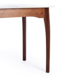 Стол CATERINA бук, мдф, 100+30x70x75, коричневый, белый