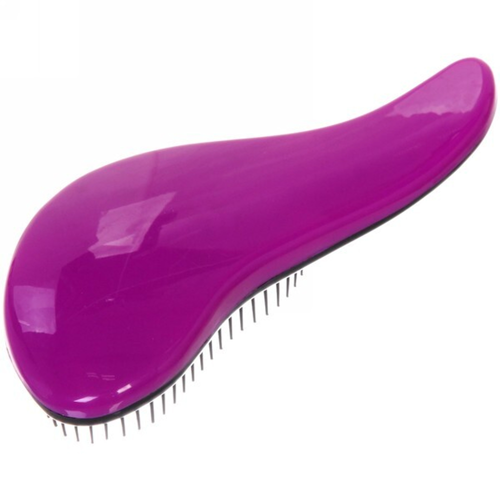 Расческа массажная «Компактная-капля», цвет фуксия, 15см