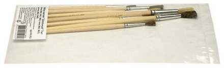 Набор кистей "Для гуаши и акварели" "Школьный" 7 шт.: белка (№2, №3, №4), пони (№2, №3), щетина (№3, №5)