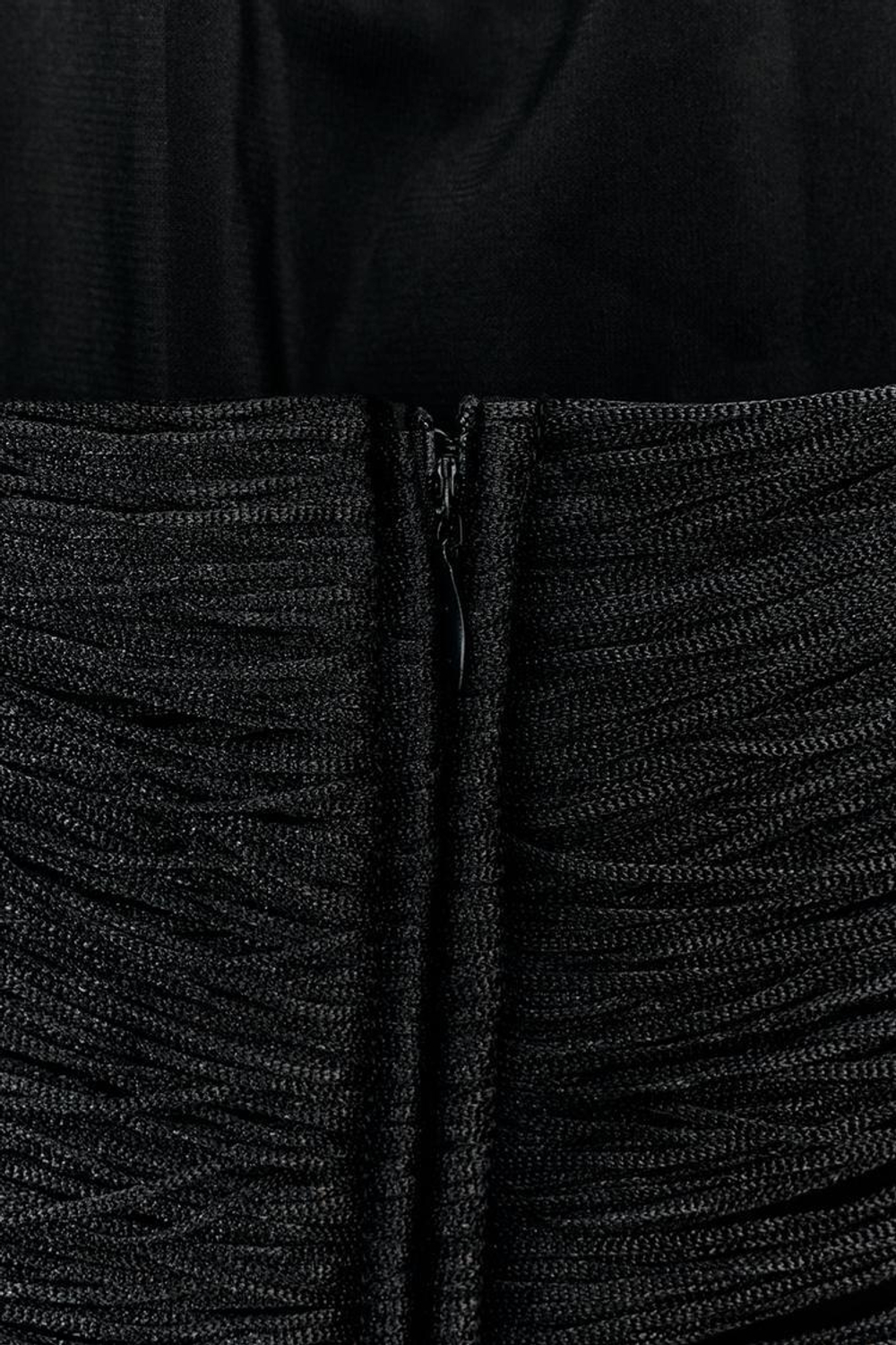 ZARA КОРОТКОЕ ПЛАТЬЕ ХАЛТЕР С БАХРОМОЙ, ЧЕРНЫЙ