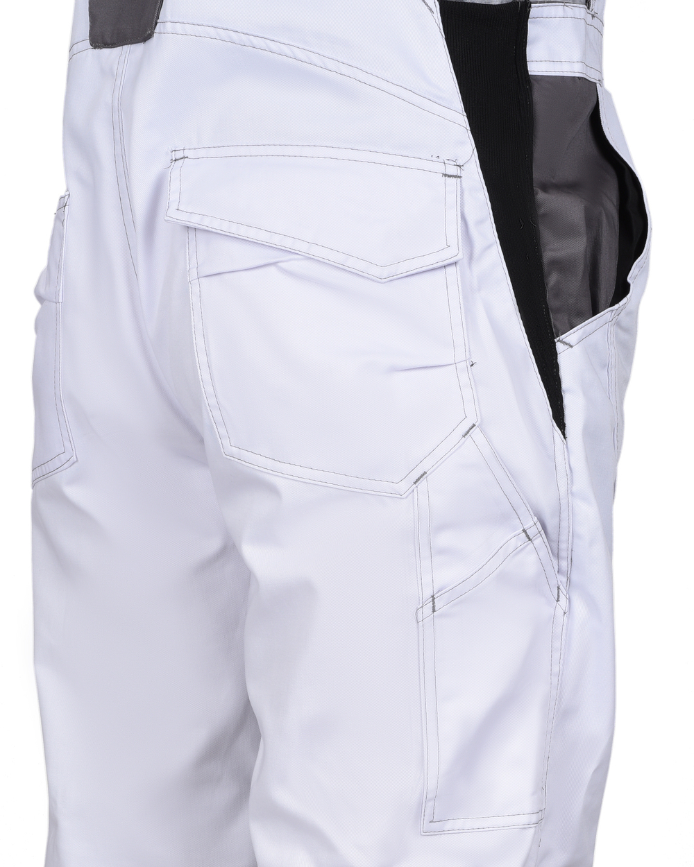 Полукомбинезон СИРИУС-ЦИТРИН белый со средне-серым