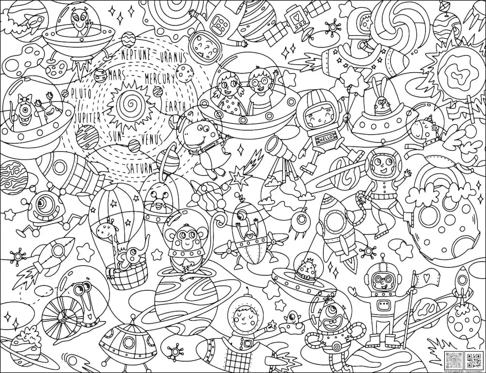 Цифровое панно ID Wall Раскраска "Путешествие в космос"