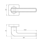 Ручка раздельная K.ZQ51.FUTURA (FUTURA ZQ) SN/WH-19 матовый никель/белый