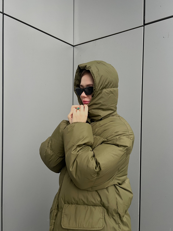 Пуховик Энни хаки